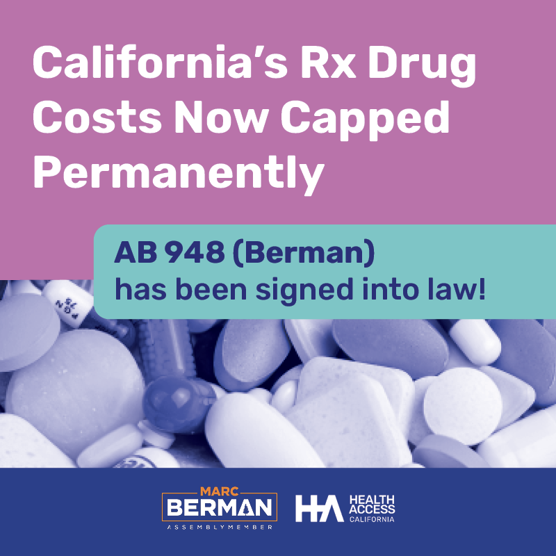 Bill Signed by Governor Newsom to Permanently Cap Prescription Drug Costs