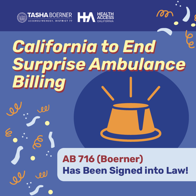 CA Governor Gavin Newsom Signs Bill to End Surprise Ambulance Billing for Californians